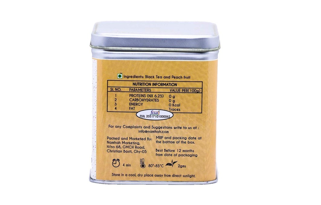 Namhah Moonshine Peach Tea    Container  100 grams
